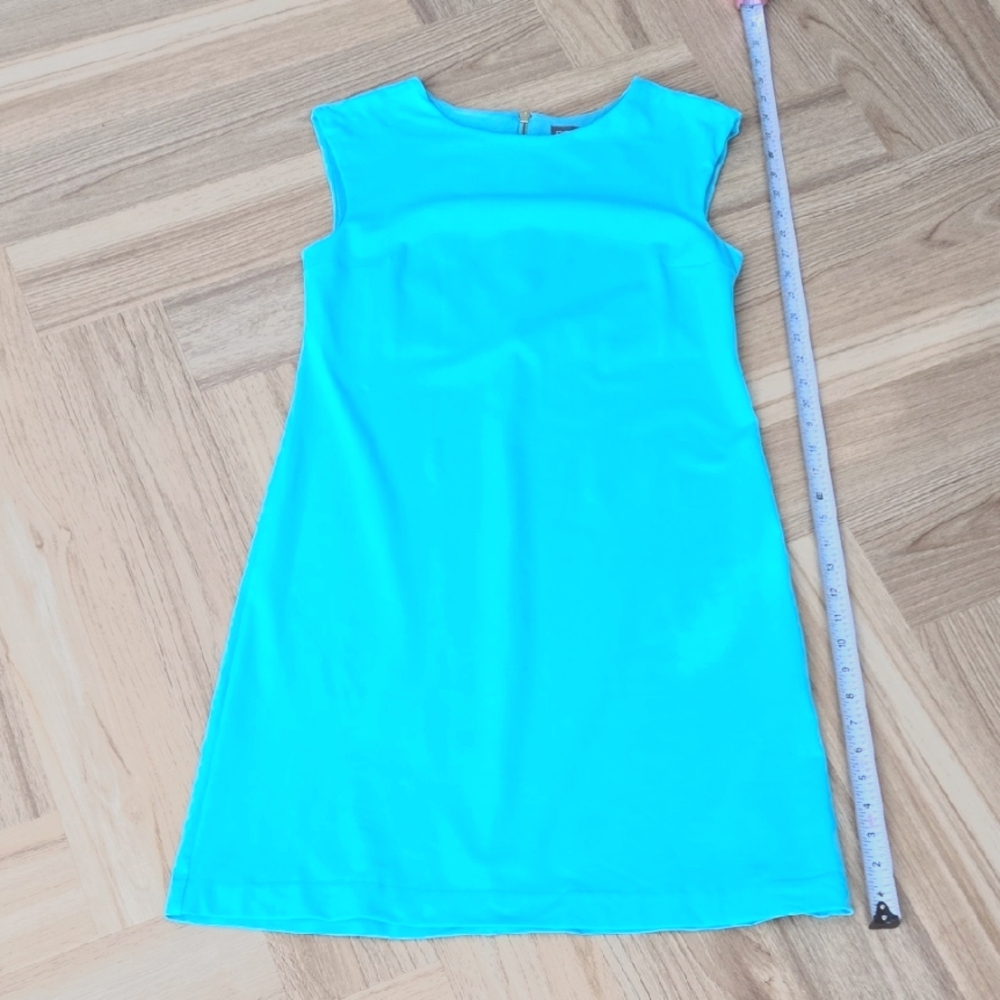 DONNA RICCO Aqua Blue Sleeveless Dress Small